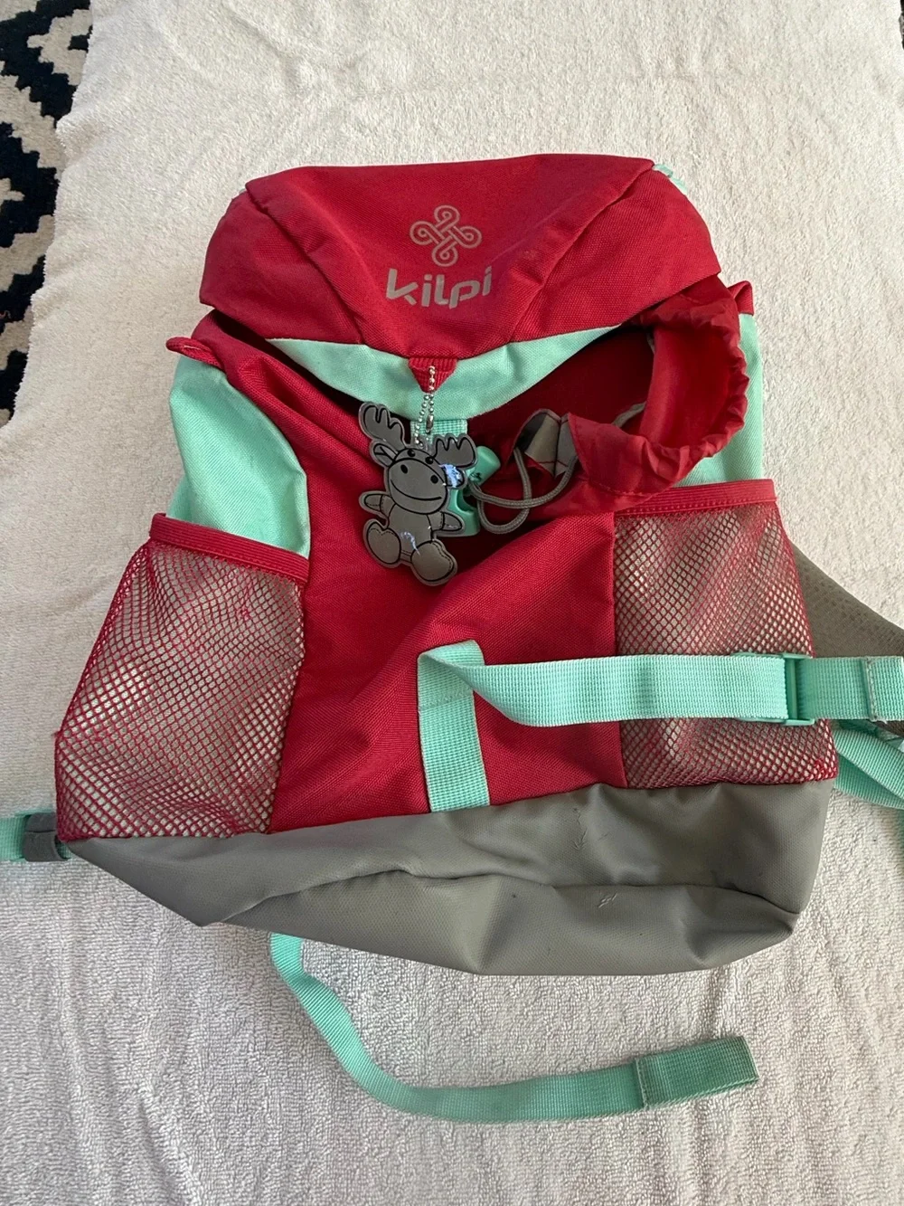 Kids Kilpi Red and Mint Toddler Backpack